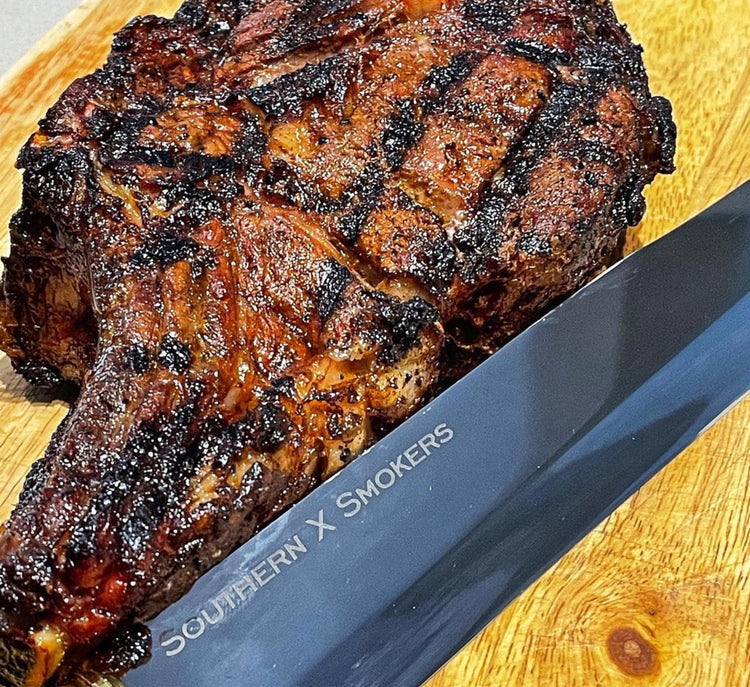 10" Butchers Knife, Deer Antler, RSS440 - 250mm Medeiros Australia