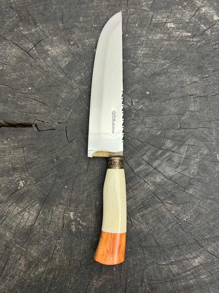 8" Artisan Knife, Ostrich Bone, SS440 - 190mm